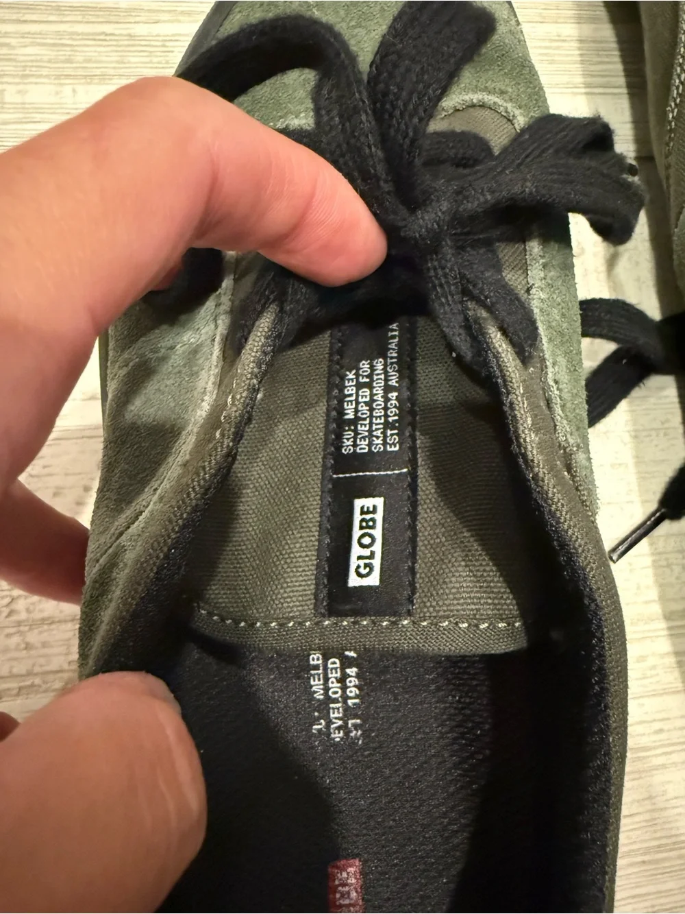 Globe Melbek Skate Shoe Olive Green